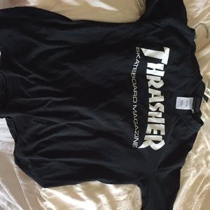 Thrasher SKATEBOARD MAGAZINE BLACK LONG SLEEVE